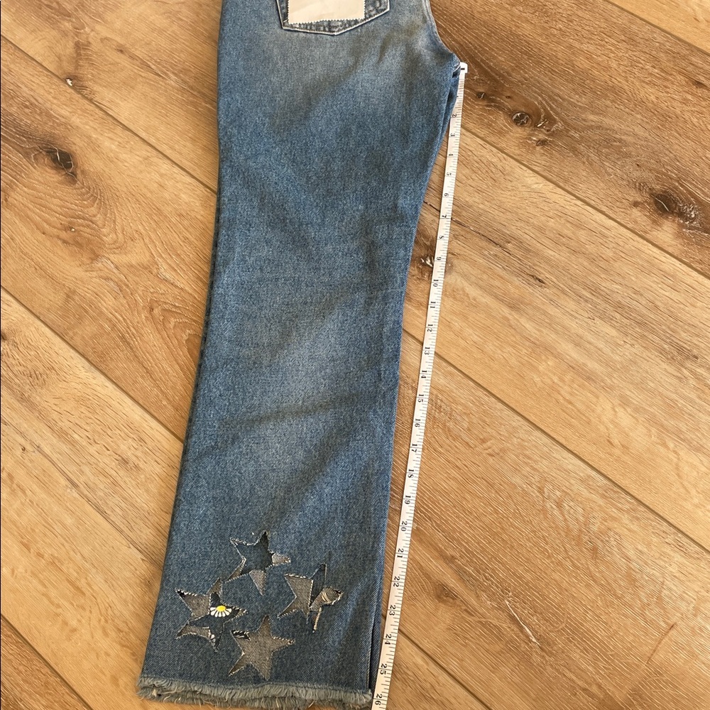 Golden Goose Blue Straight Leg Jeans with Star Embellishments. Made in Italy - Picture 12 of 16